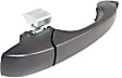 Front or Rear, Passenger Side Exterior Door Handle, Primed, Without Key Hole