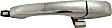 Front, Passenger Side Exterior Door Handle, Chrome, Without Key Hole
