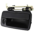 Front, Passenger Side Textured Black Exterior Door Handle, With Key Hole