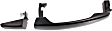 Front, Passenger Side or Rear, Driver or Passenger Side Textured Black Exterior Door Handle, Without Key Hole