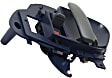 Front or Rear, Passenger Side Interior Door Handle, Blue, With Door Lock Button