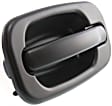 Front, Passenger Side Smooth Black Exterior Door Handle, Without Key Hole