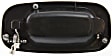Front, Passenger Side Smooth Black Exterior Door Handle, Without Key Hole