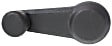 Front or Rear, Driver or Passenger Side Window Crank, Plastic, Textured Black