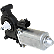 Front or Rear, Driver Side Window Motor, Contains Gear, Without Regulator, Supplied with 6-teeth gear
