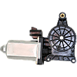 Front or Rear, Driver Side Window Motor, Contains Gear, Without Regulator, Supplied with 6-teeth gear