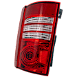 Passenger Side Tail Light, with Bulb, Halogen, Clear and Red Lens, CAPA CERTIFIED