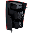 Passenger Side Tail Light, with Bulb, Halogen, Clear and Red Lens, CAPA CERTIFIED