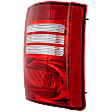 Driver Side Tail Light, with Bulb, Halogen, Clear and Red Lens