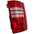 Driver Side Tail Light, with Bulb, Halogen, Clear and Red Lens