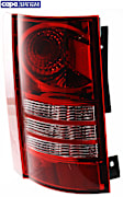 Driver Side Tail Light, with Bulb, Halogen, Clear and Red Lens, CAPA CERTIFIED