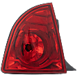 Driver Side, Outer Tail Light, with Bulb, Halogen, Red Lens, Hybrid/LS/LT Models