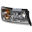 Passenger Side Headlight, with Bulb, Halogen, Clear Lens, Chrome Interior