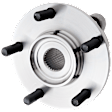 Front, Driver or Passenger Side Wheel Hub, With Bearing, 8 x 6.5 in. Bolt Pattern, 4WD, Base Model
