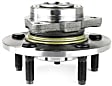 Front, Driver or Passenger Side Wheel Hub, With Bearing, 5 x 5.5 in. Bolt Pattern, Without ABS Sensor