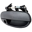 Front, Passenger Side Textured Black Exterior Door Handle, With Key Hole