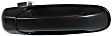 Front, Passenger Side Smooth Black Exterior Door Handle, Without Key Hole