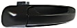Front, Passenger Side Smooth Black Exterior Door Handle, Without Key Hole
