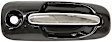 2001-2007 Chrysler Town & Country - Front, Passenger Side Chrome Lever with Smooth Black Bezel Exterior Door Handle, With Key Hole