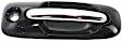 2001-2007 Chrysler Town & Country - Front, Passenger Side Chrome Lever with Smooth Black Bezel Exterior Door Handle, With Key Hole