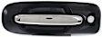 2001-2007 Chrysler Town & Country - Front, Driver Side Chrome Lever with Smooth Black Bezel Exterior Door Handle, With Key Hole
