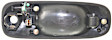 2001-2007 Chrysler Town & Country - Front, Driver Side Chrome Lever with Smooth Black Bezel Exterior Door Handle, With Key Hole