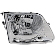 Passenger Side Headlight, with bulb, Halogen, Crystal Clear Lens