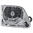 Passenger Side Headlight, with bulb, Halogen, Crystal Clear Lens
