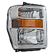 Passenger Side Headlight, with Bulb, Halogen, Except Harley Davidson Model, CAPA Certified