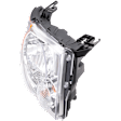 Passenger Side Headlight, with Bulb, Halogen, Clear Lens, Chrome Interior, CAPA Certified