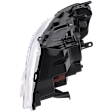 Passenger Side Headlight, with Bulb, Halogen, Clear Lens, Chrome Interior, CAPA Certified