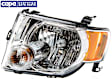 Driver Side Headlight, with Bulb, Halogen, Clear Lens, Chrome Interior, CAPA Certified