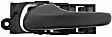 Front, Driver Side Black Interior Door Handle
