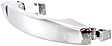 Rear, Driver Or Passenger Side Exterior Door Handle, Chrome, Without Key Hole, With Cap And Cover