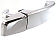 Rear, Driver Or Passenger Side Exterior Door Handle, Chrome, Without Key Hole, With Cap And Cover