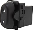 Front, Passenger Side or Rear, Driver or Passenger Side Window Switch Black 1 Button