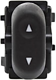 Front, Passenger Side or Rear, Driver or Passenger Side Window Switch Black 1 Button