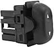 Front, Passenger Side or Rear, Driver or Passenger Side Window Switch Black 1 Button