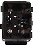 Front, Passenger Side or Rear, Driver or Passenger Side Window Switch Black 1 Button