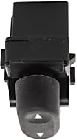 Front, Passenger Side or Rear, Driver or Passenger Side Window Switch Black 1 Button
