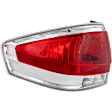 Driver Side Tail Light, with Bulb, Halogen, Clear and Red Lens