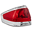 Driver Side Tail Light, with Bulb, Halogen, Clear and Red Lens