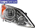 Passenger Side Headlight, without Bulb, Halogen, Clear Lens, CAPA Certified