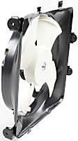 A/C Condenser Fan, Driver Side, Fan Blade, Motor, and Shroud