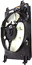 A/C Condenser Fan - Passenger Side Fan Blade, Motor and Shroud, 4 Cyl., 1.8L Engine