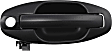 Front, Driver Side Textured Black Exterior Door Handle, With Key Hole