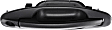 Front, Driver Side Textured Black Exterior Door Handle, With Key Hole
