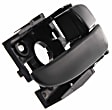 Front or Rear, Passenger Side Interior Door Handle, Black, With Door Lock Button