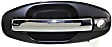 Front, Passenger Side Chrome Lever with Primed Bezel Exterior Door Handle, With Key Hole