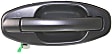 Rear, Driver Side Textured Black Exterior Door Handle, Without Key Hole